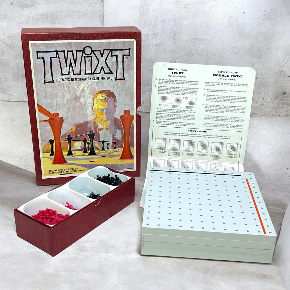 Vintage TWIXT 1962 Board Game Strategy of Barriers  3M Bookshelf Series COMPLETE